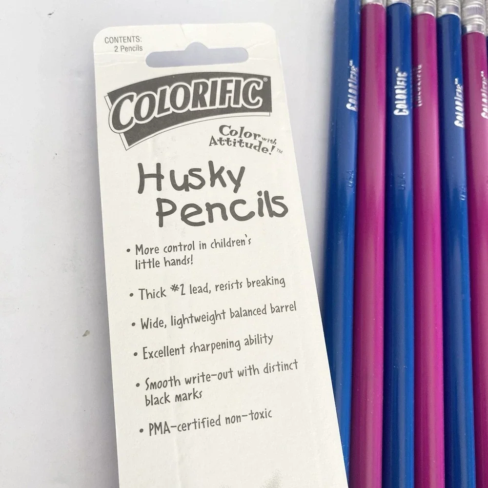 Vtg Colorific Husky Pencils No 2‎ PMA Non Toxic Sanford Lot Of 24 USA 2003 NOS